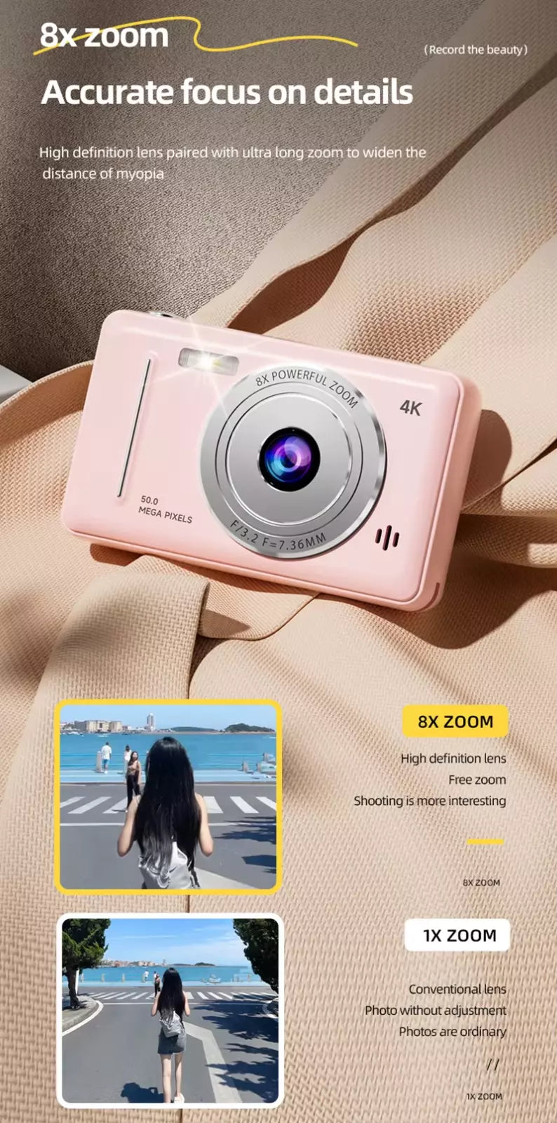 Portable Xiaomi 4K Digital Camera